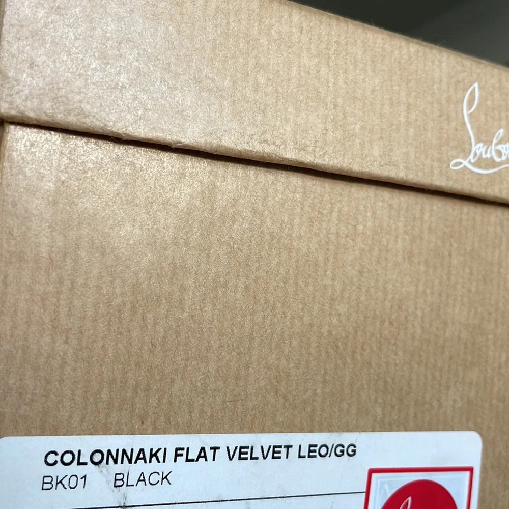 NWT⭐️CHRISTIAN LOUBOUTIN⭐️Velvet Jacquard Colonnaki Leopard Flat Loafers - Picture 7 of 7